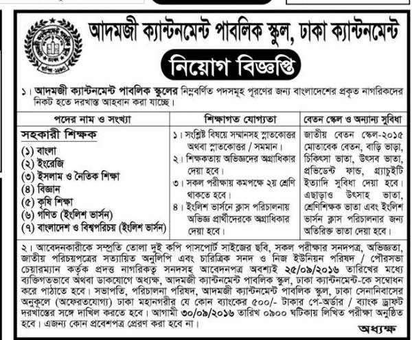 Public School Job Circular 